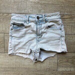 American Eagle Super Hi-Rise Shortie Denim Shorts